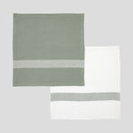 Beaumont Washcloth Set of 2 | Green White-1
