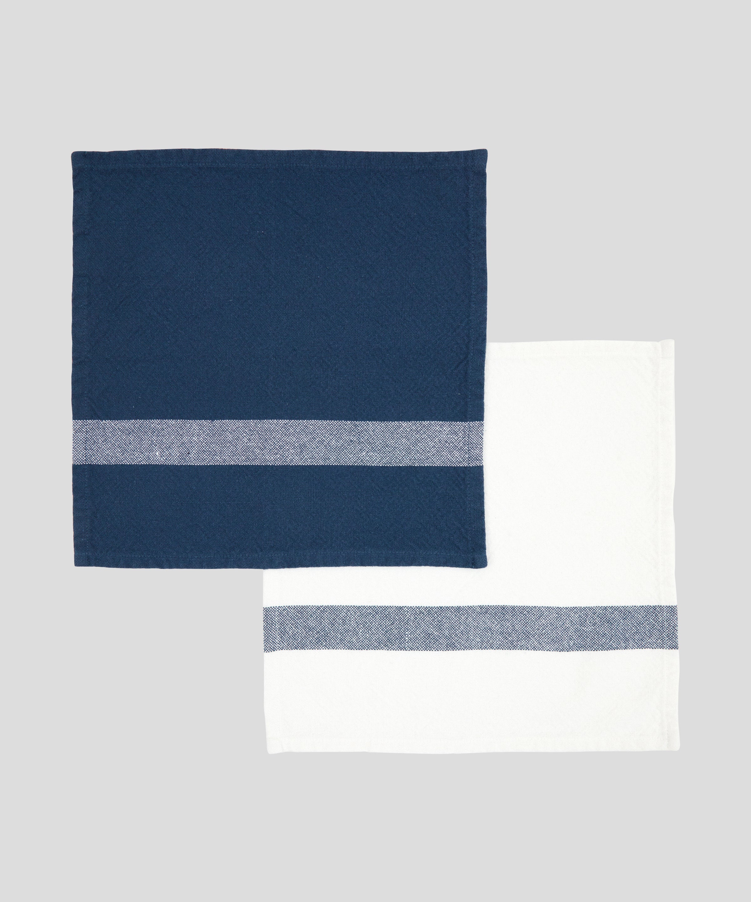 Beaumont Washcloth Set of 2 | Navy White-1
