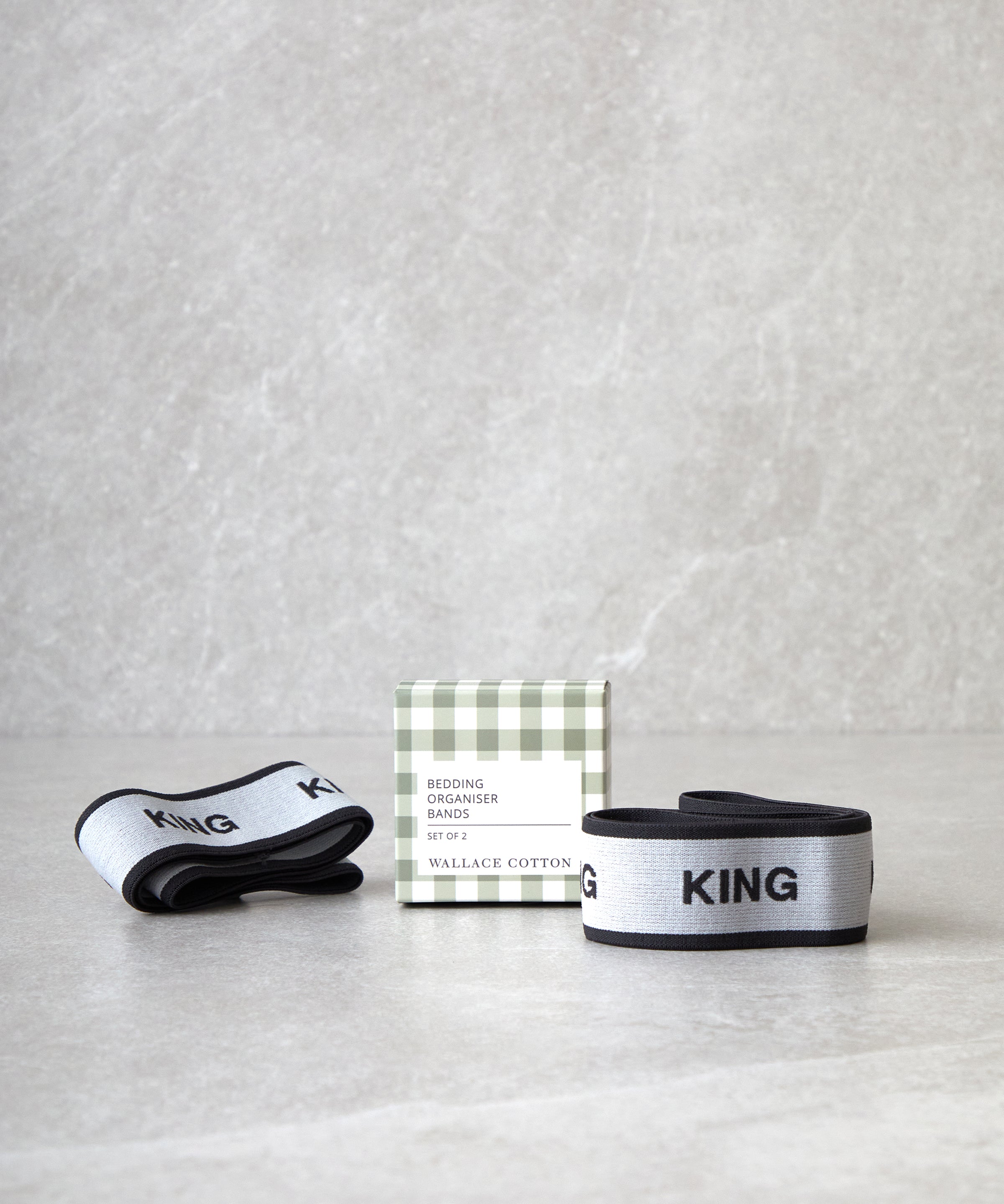 Bedding Organiser Bands Set of 2 | Grey-1