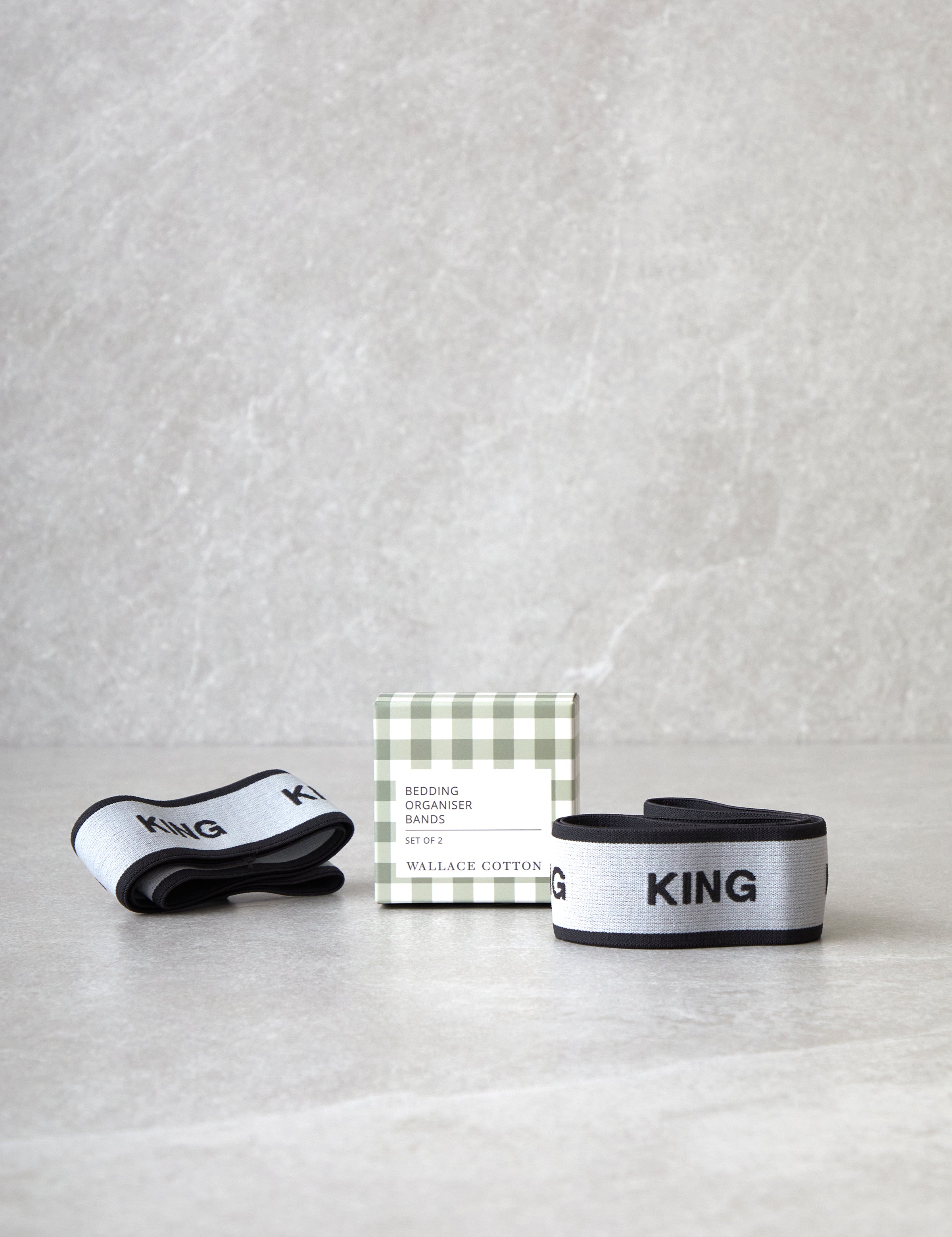 Bedding Organiser Bands Set of 2 | Grey-1