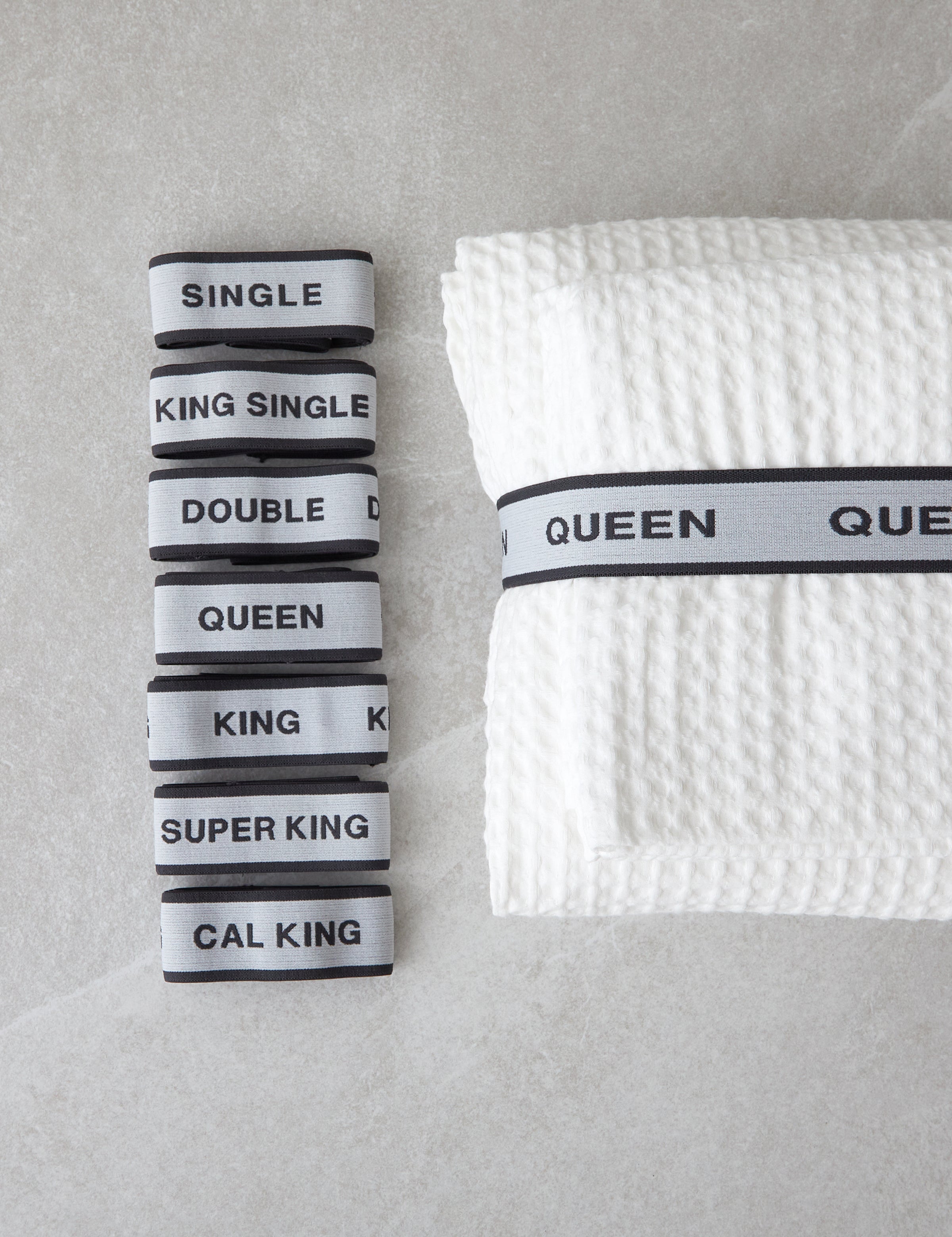 Bedding Organiser Bands Set of 2 | Grey-2