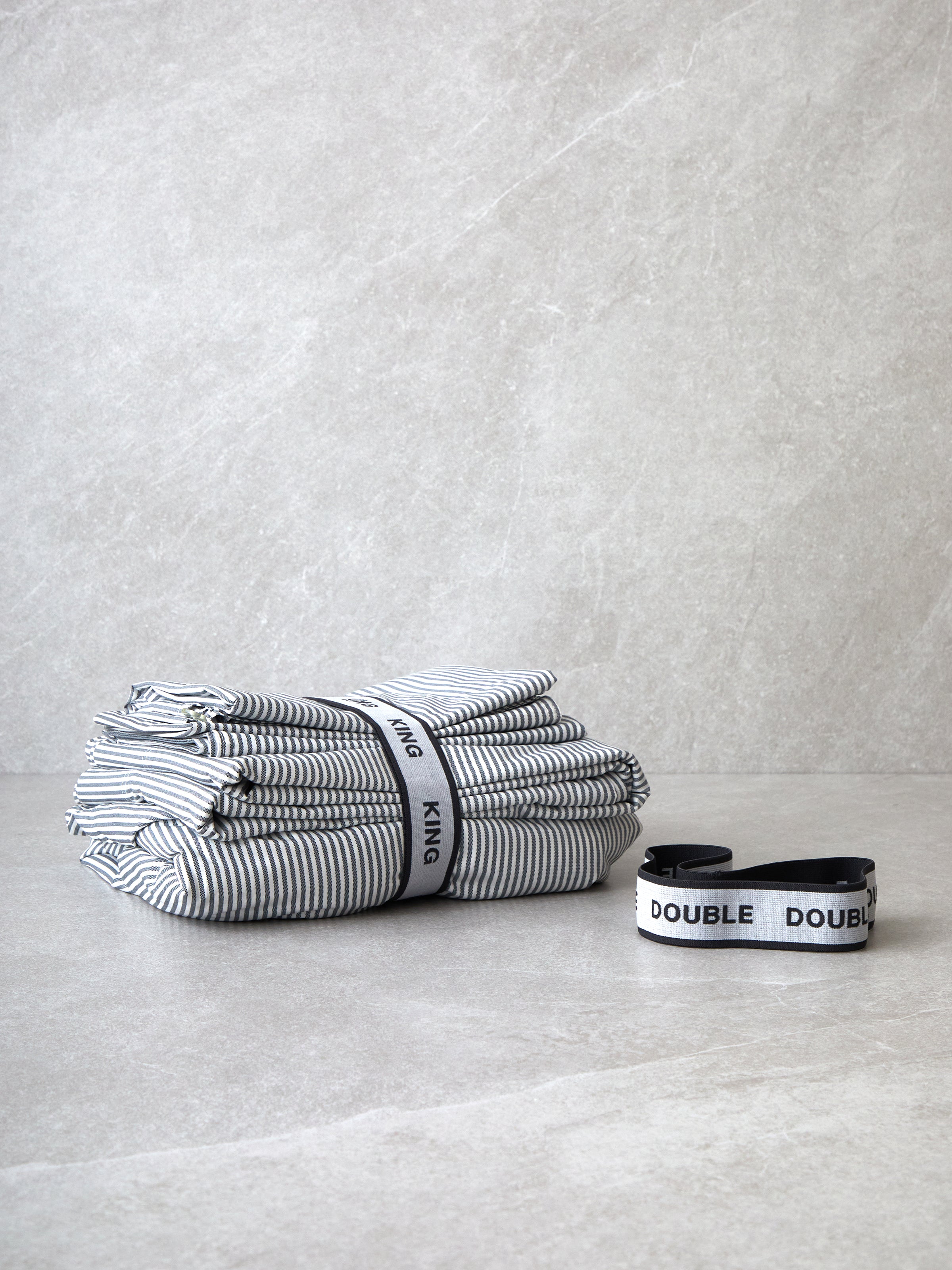 Bedding Organiser Bands Set of 2 | Grey-4