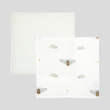 Bee Cosy Muslin Washcloths Set of 2 | Multi-1