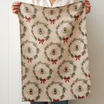 Bee Merry Linen Tea Towel | Multi-2