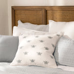 Bee Swarm Embroidered Large Square Cushion Cover | Blue-2