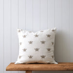 Bee Swarm Embroidered Large Square Cushion Cover | Multi-1