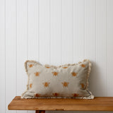 Bee Swarm Embroidery Rectangle Cushion Cover | Tussock Natural-1