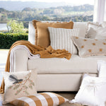 Bee Swarm Embroidery Rectangle Cushion Cover | Tussock Natural-2