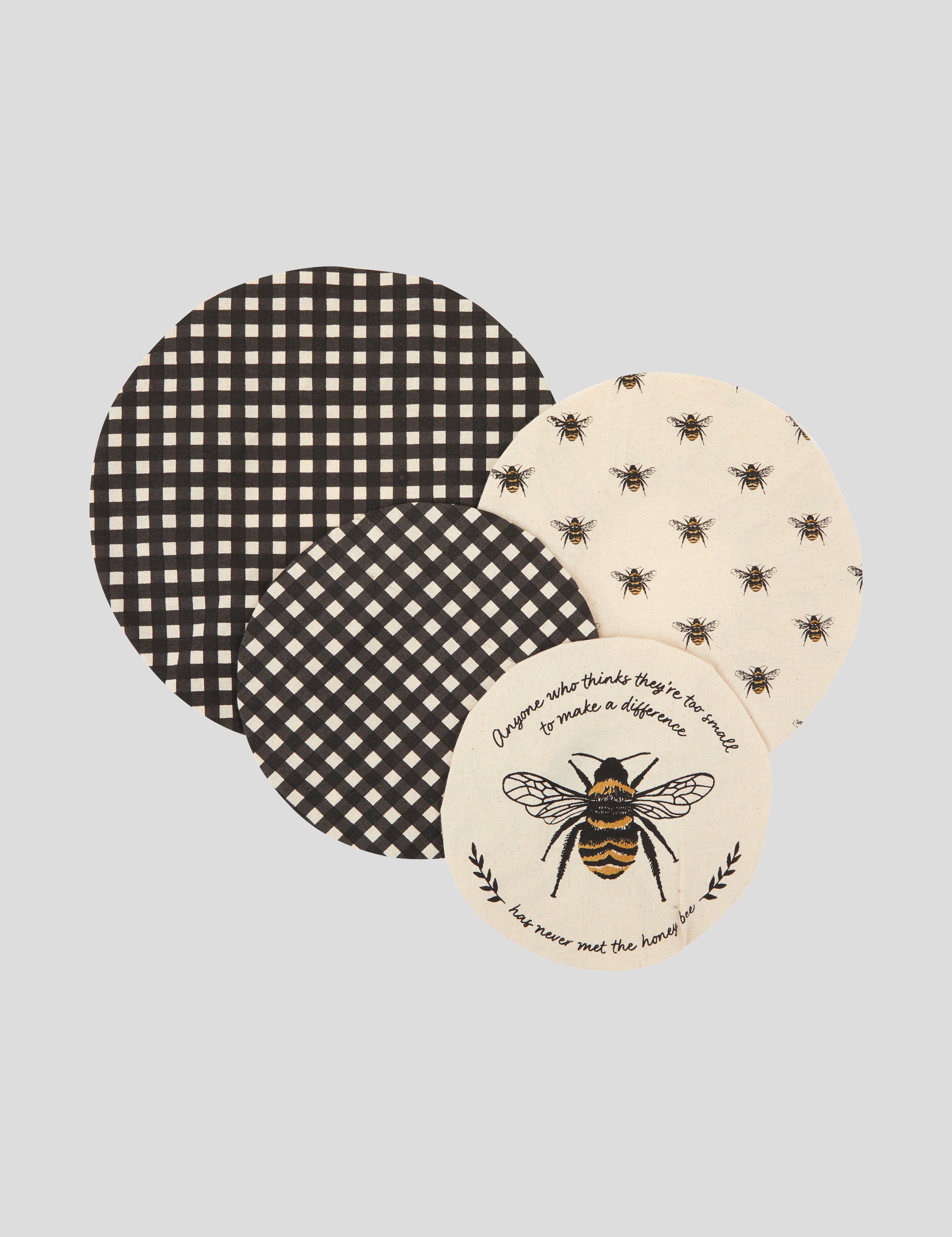 Beekeeper Dish Cover Set of 4 | Black Natural-1