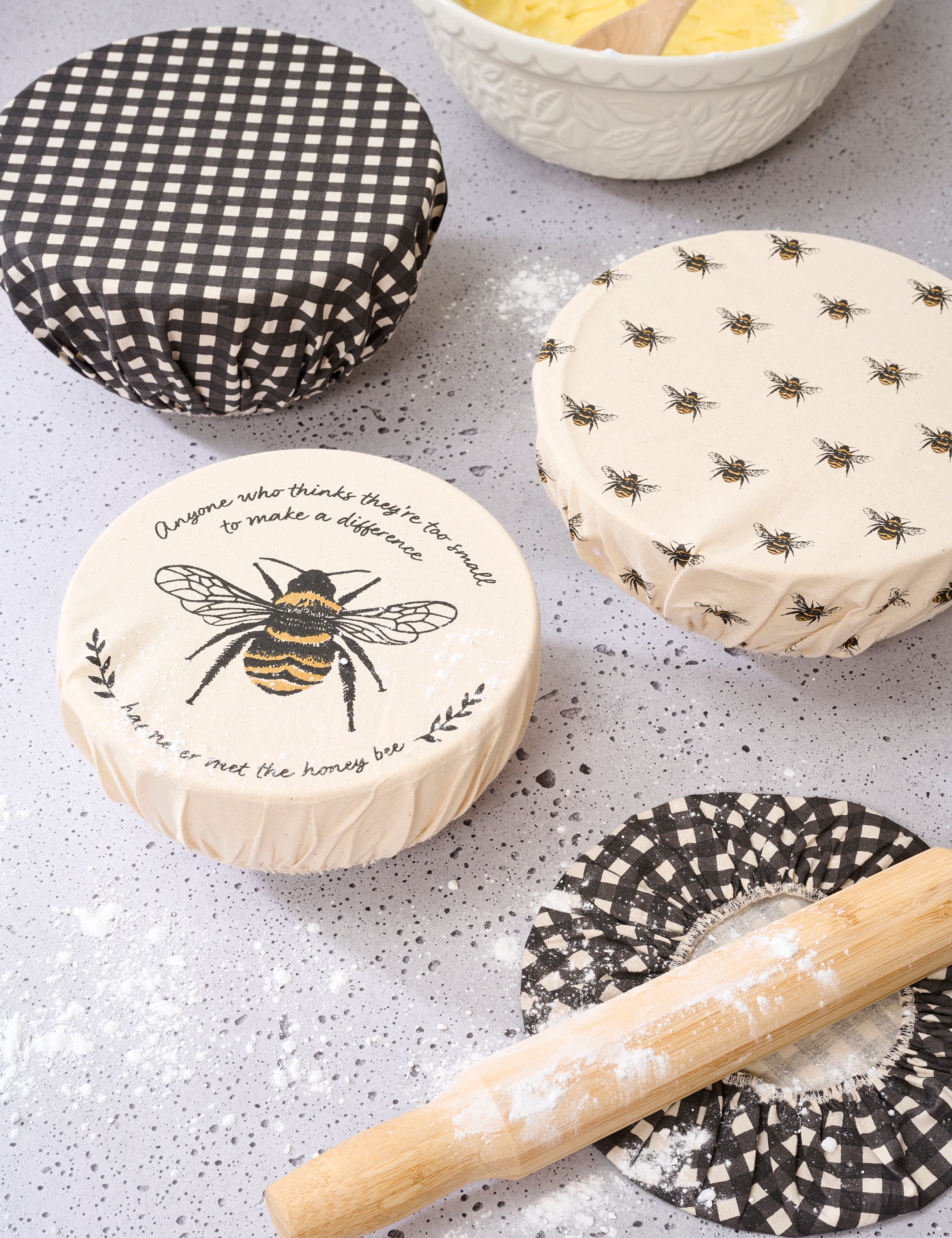 Beekeeper Dish Cover Set of 4 | Black Natural-2