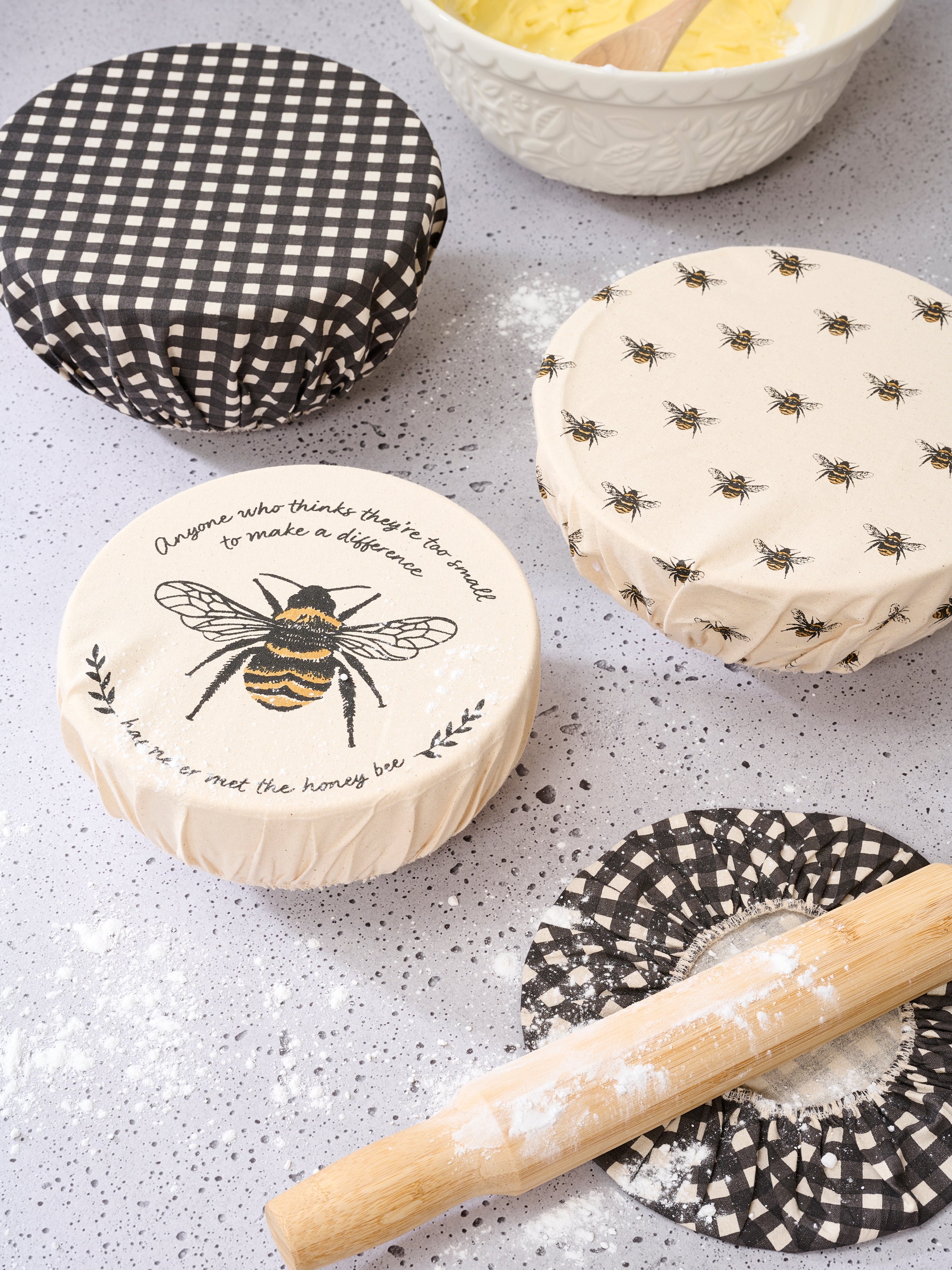 Beekeeper Dish Cover Set of 4 | Black Natural-2