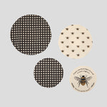 Beekeeper Dish Cover Set of 4 | Black Natural-3