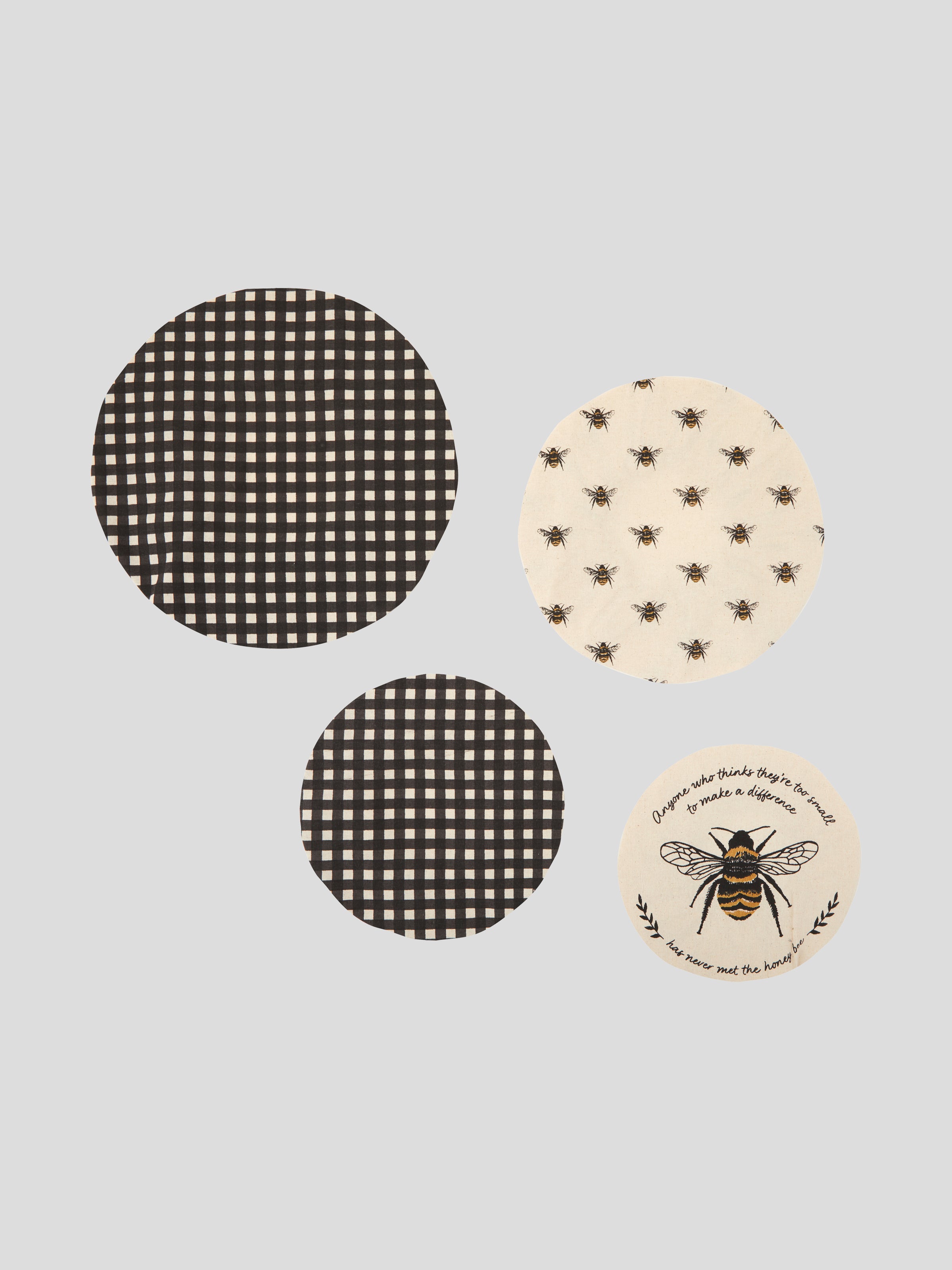 Beekeeper Dish Cover Set of 4 | Black Natural-3