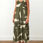 Belize Modal Strappy Dress | Olive Natural-1
