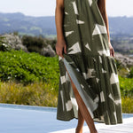 Belize Modal Strappy Dress | Olive Natural-5