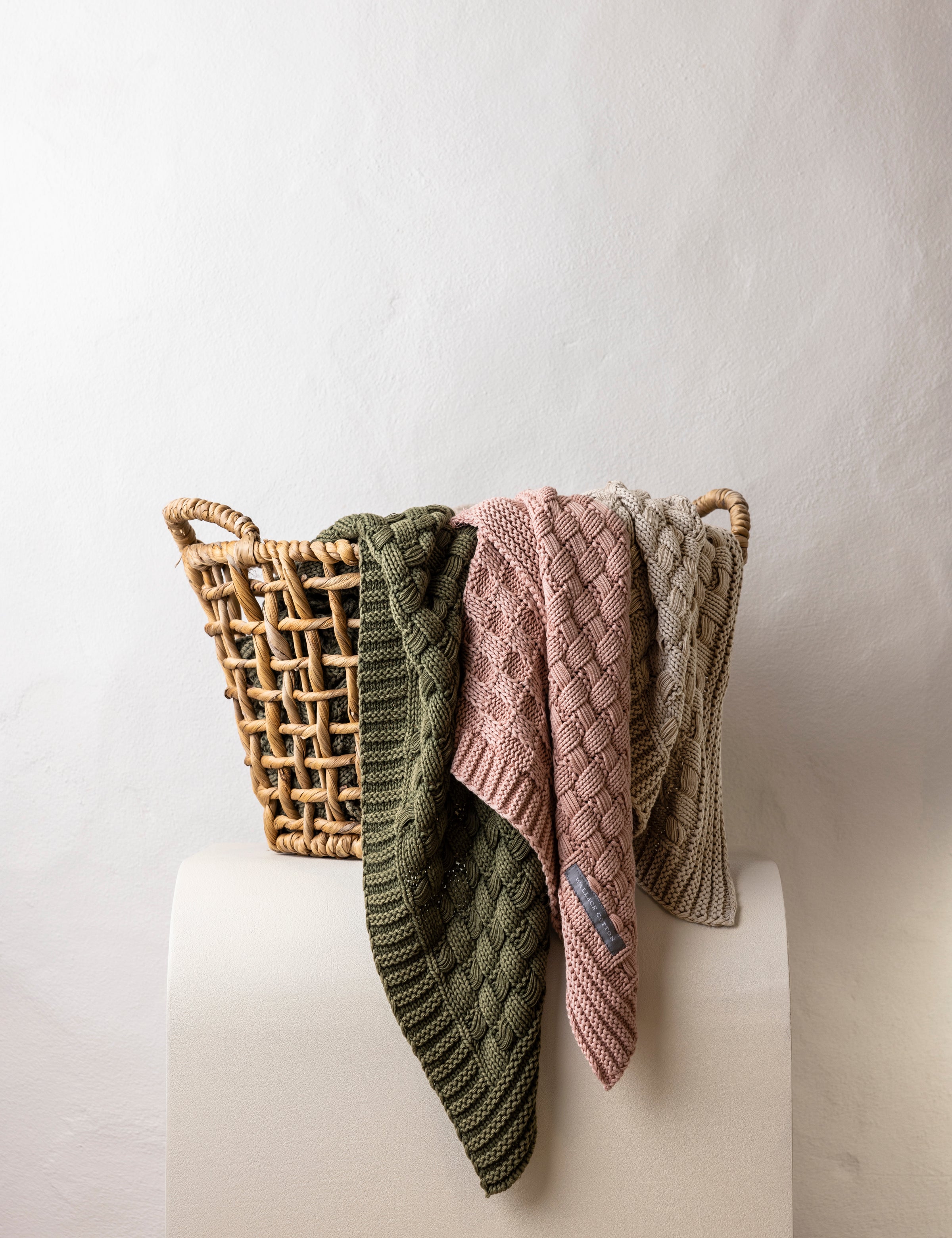 Belmont Cotton Throw | Olive-2