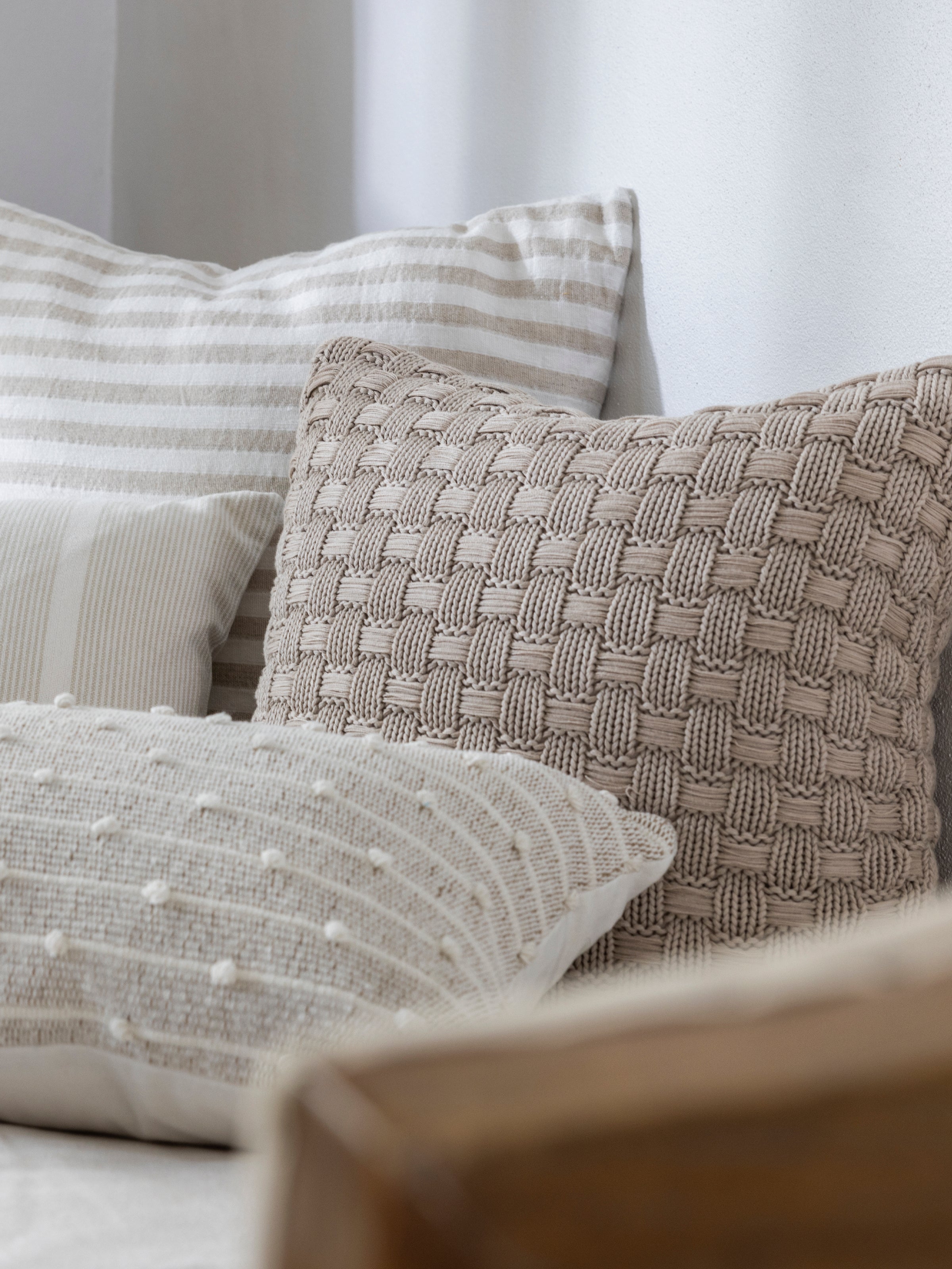 Belmont Square Cushion Cover | Natural-2