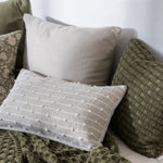 Belmont Square Cushion Cover | Olive-2