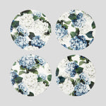 Beloved Hydrangea Ceramic Coaster Set of 4 | Blue Floral-3