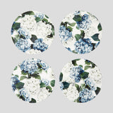 Beloved Hydrangea Ceramic Coaster Set of 4 | Blue Floral-3