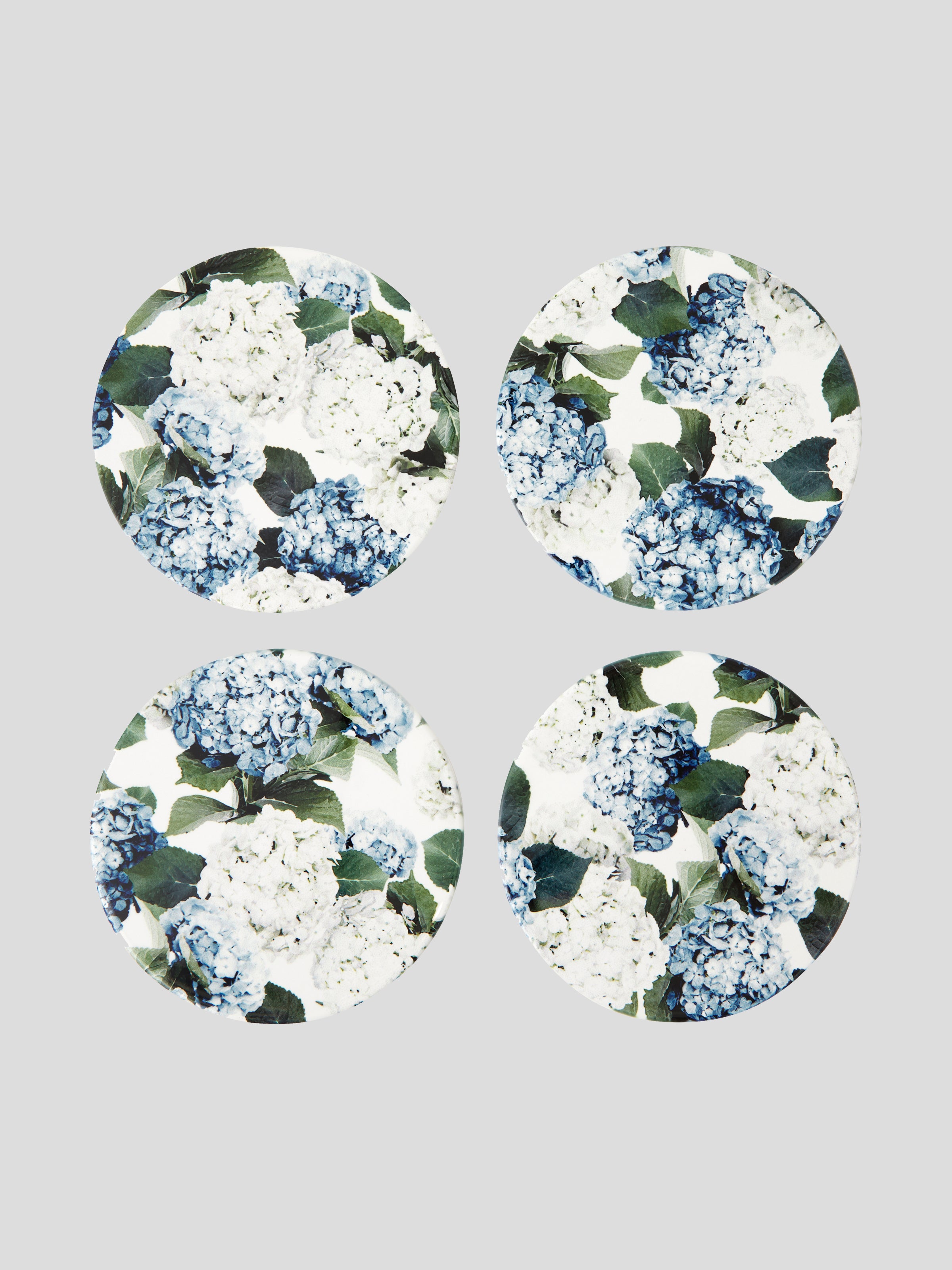 Beloved Hydrangea Ceramic Coaster Set of 4 | Blue Floral-3