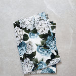 Beloved Hydrangea Linen Tea Towel | Blue Floral-1