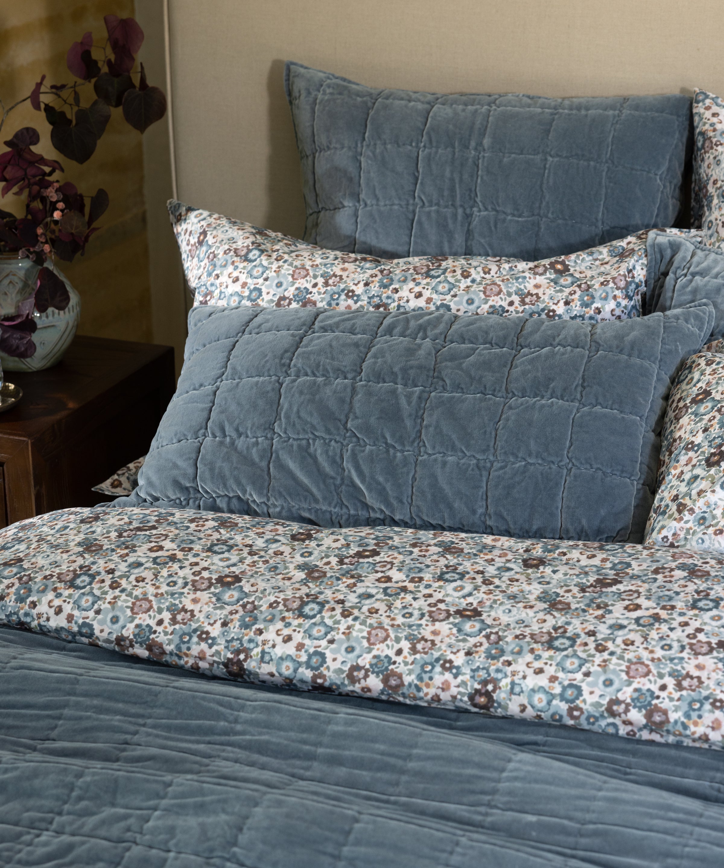 Belvedere Velvet European Pillowcase | Haze-2