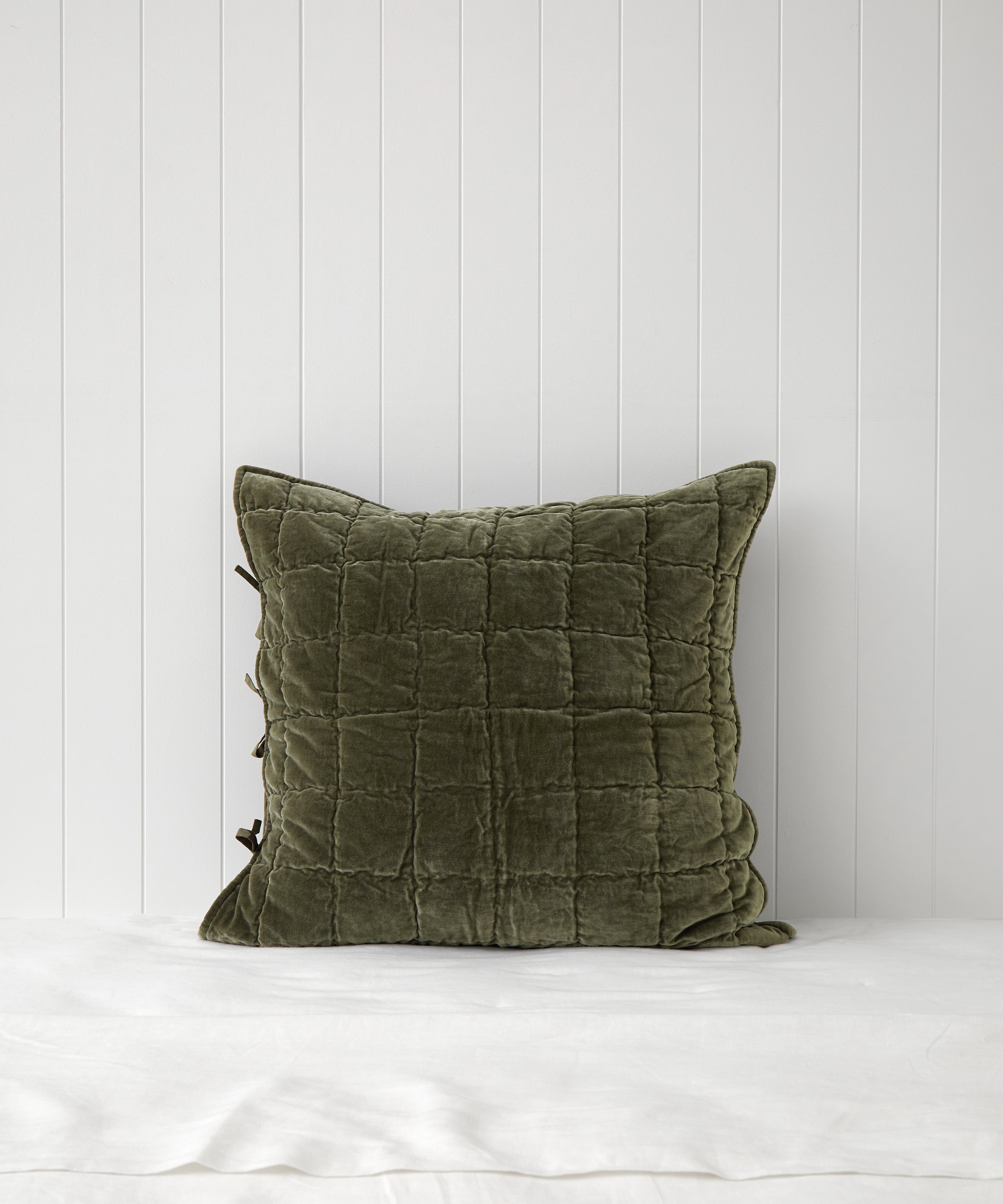 Belvedere Velvet European Pillowcase | Willow-1