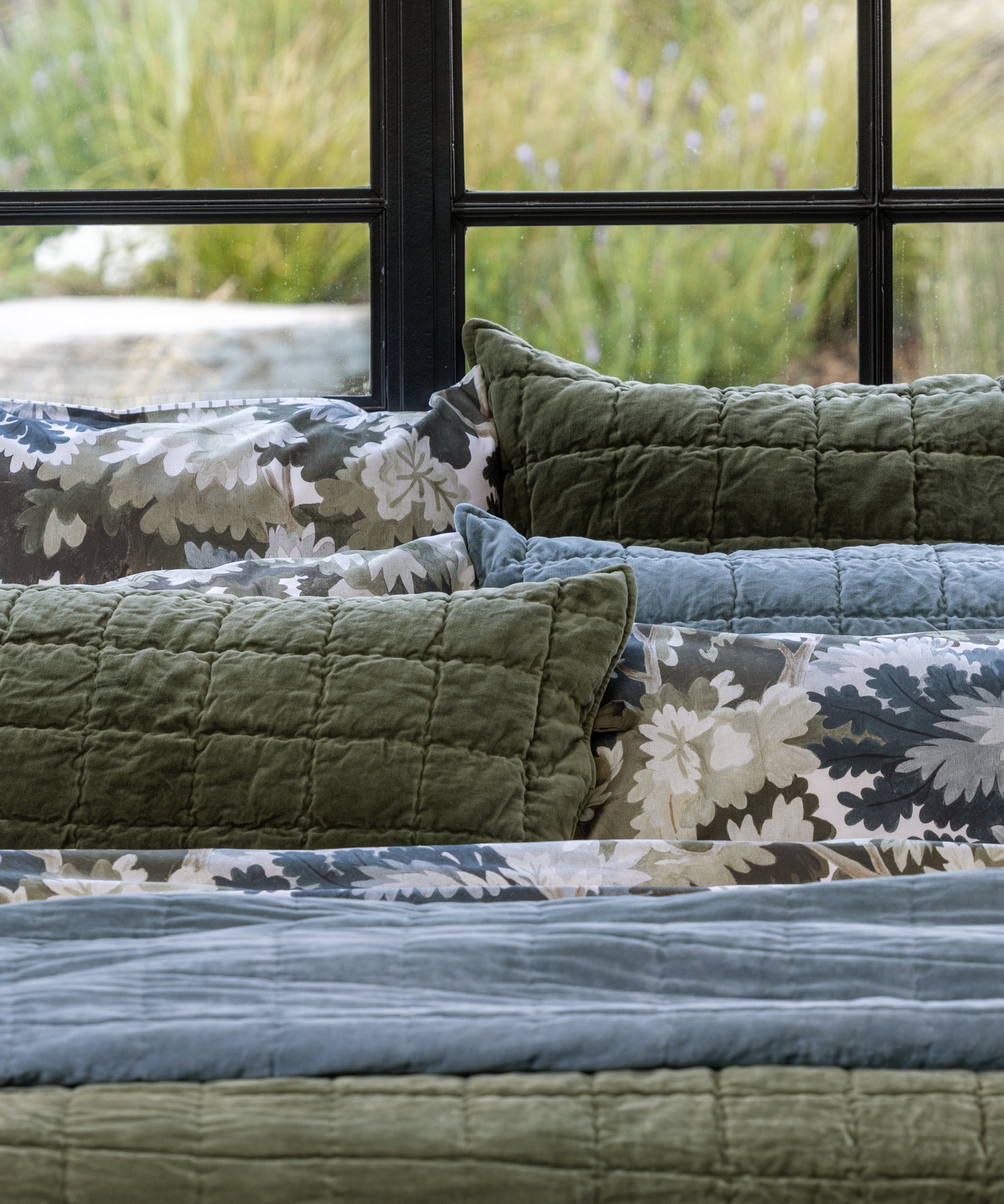 Belvedere Velvet European Pillowcase | Willow-2