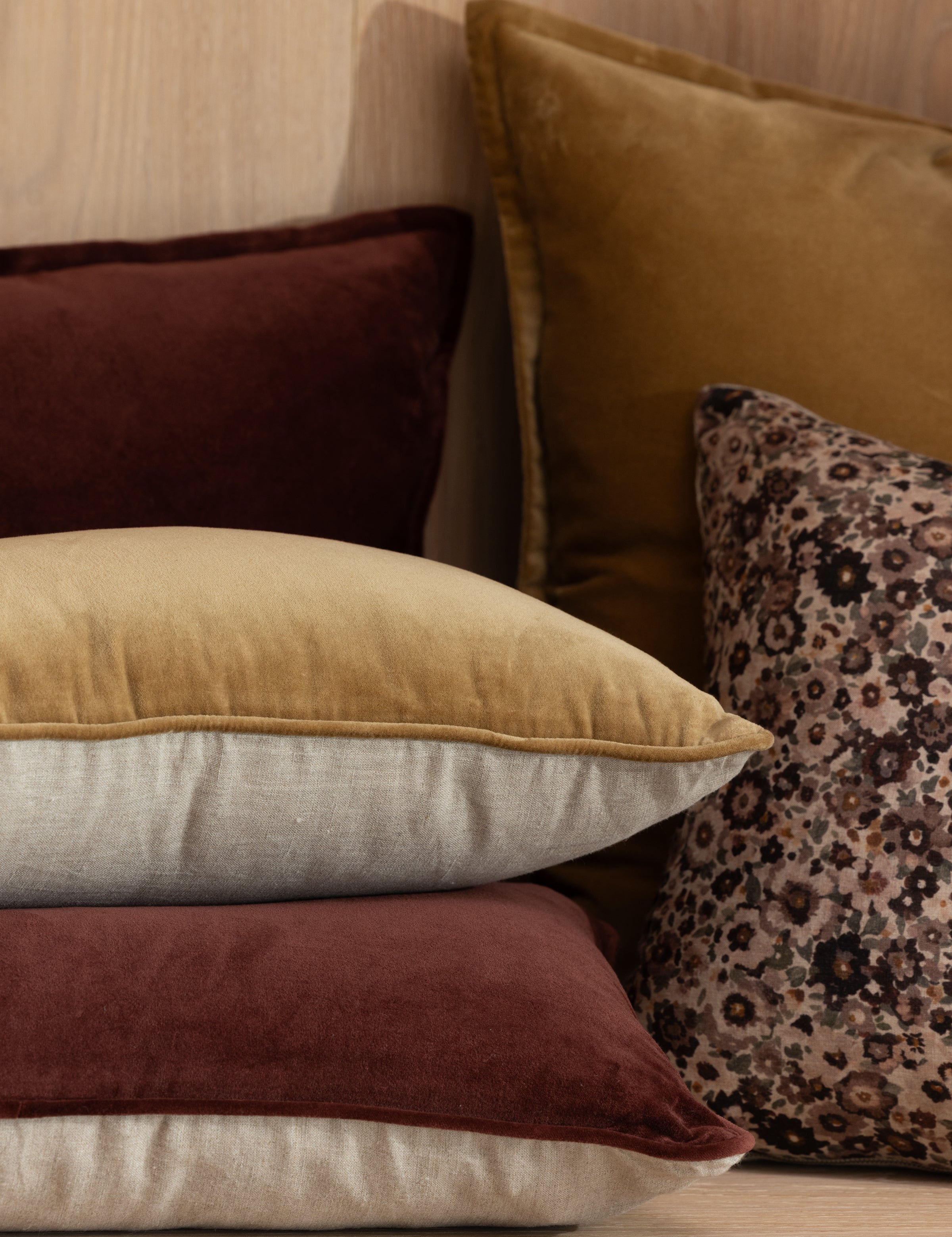 Belvedere Velvet Large Square Cushion Cover | Ginger-2