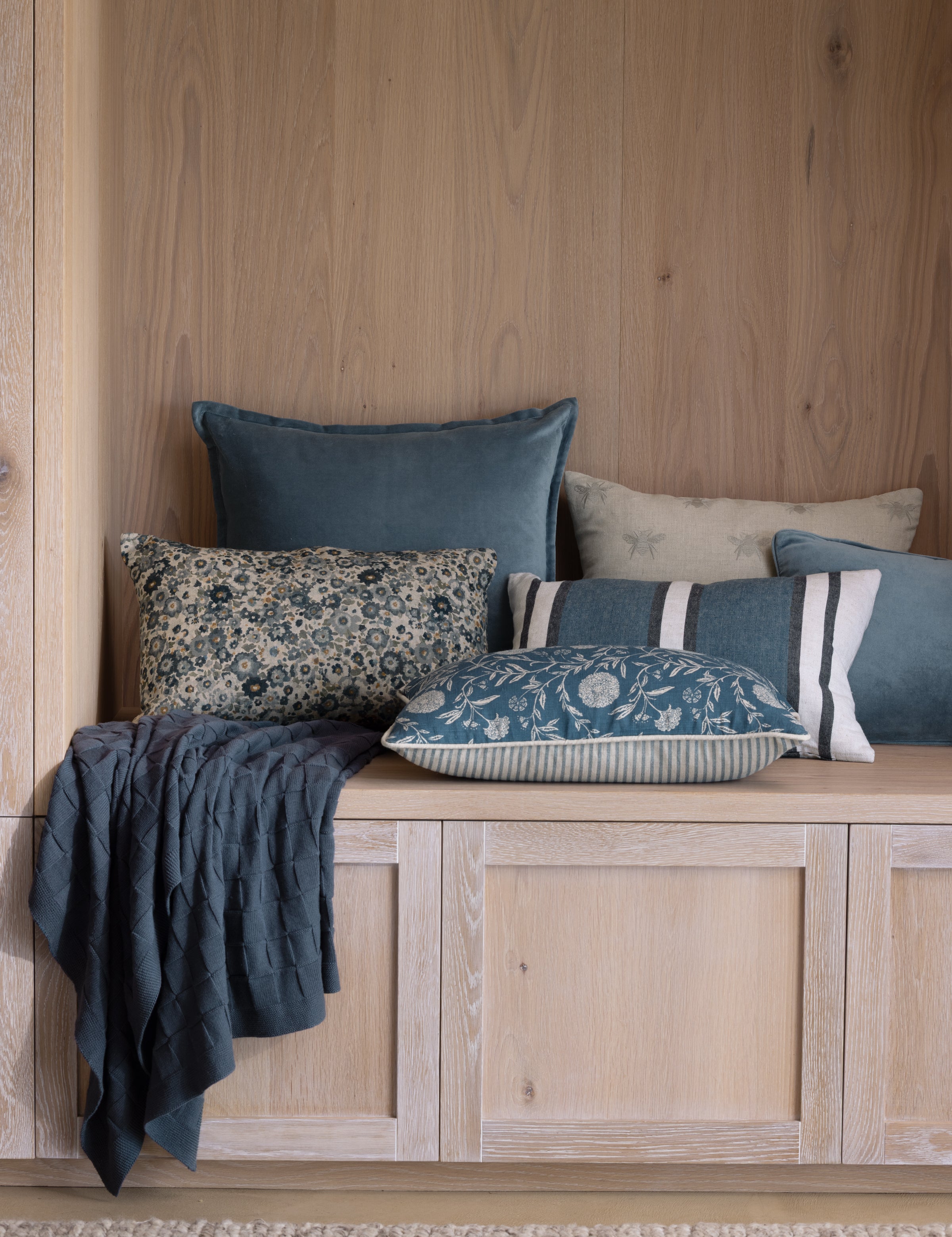 Belvedere Velvet Large Square Cushion Cover | Haze-2