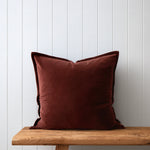 Belvedere Velvet Large Square Cushion Cover | Merlot-1