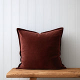 Belvedere Velvet Large Square Cushion Cover | Merlot-1