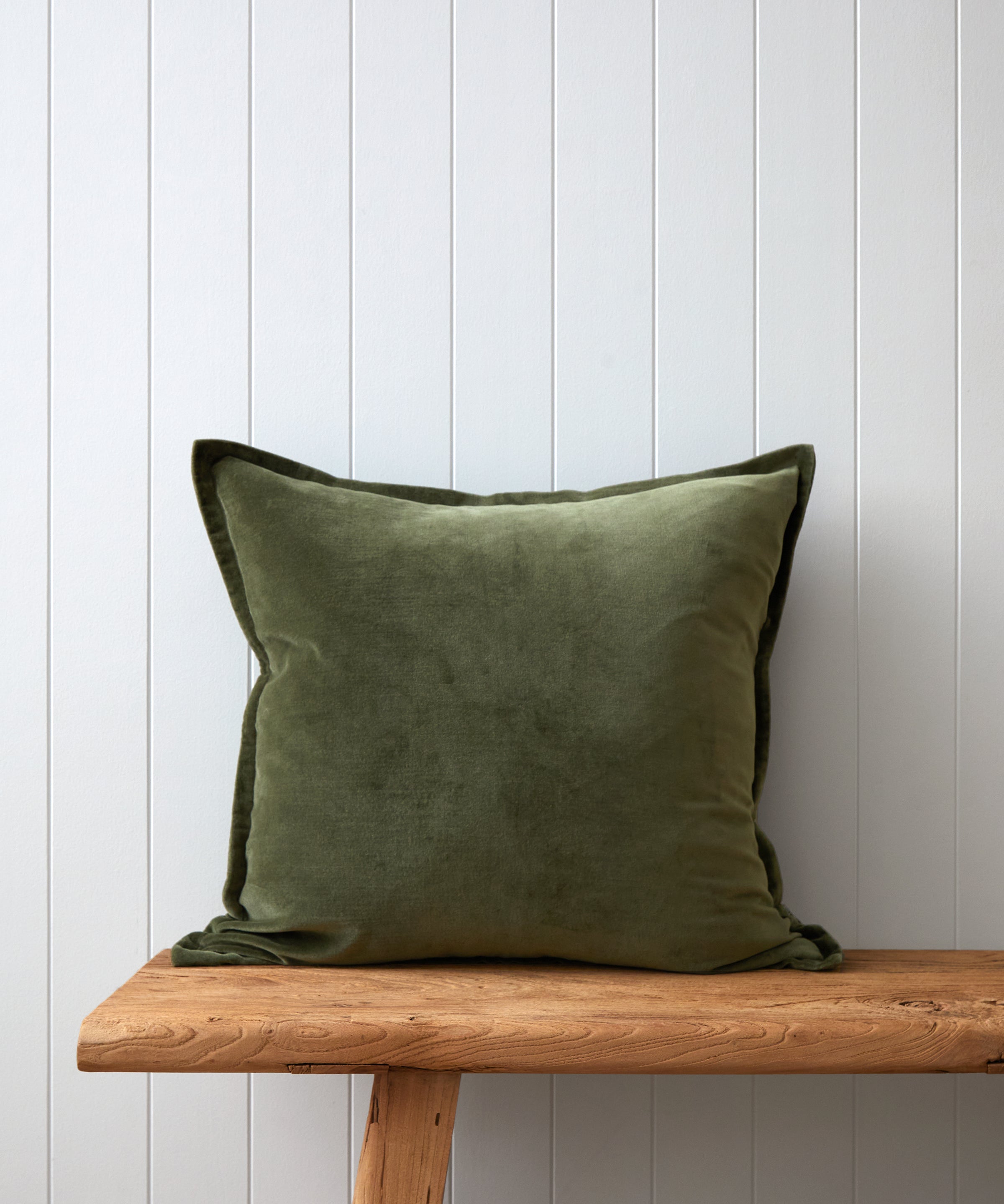 Belvedere Velvet Large Square Cushion Cover | Willow-1