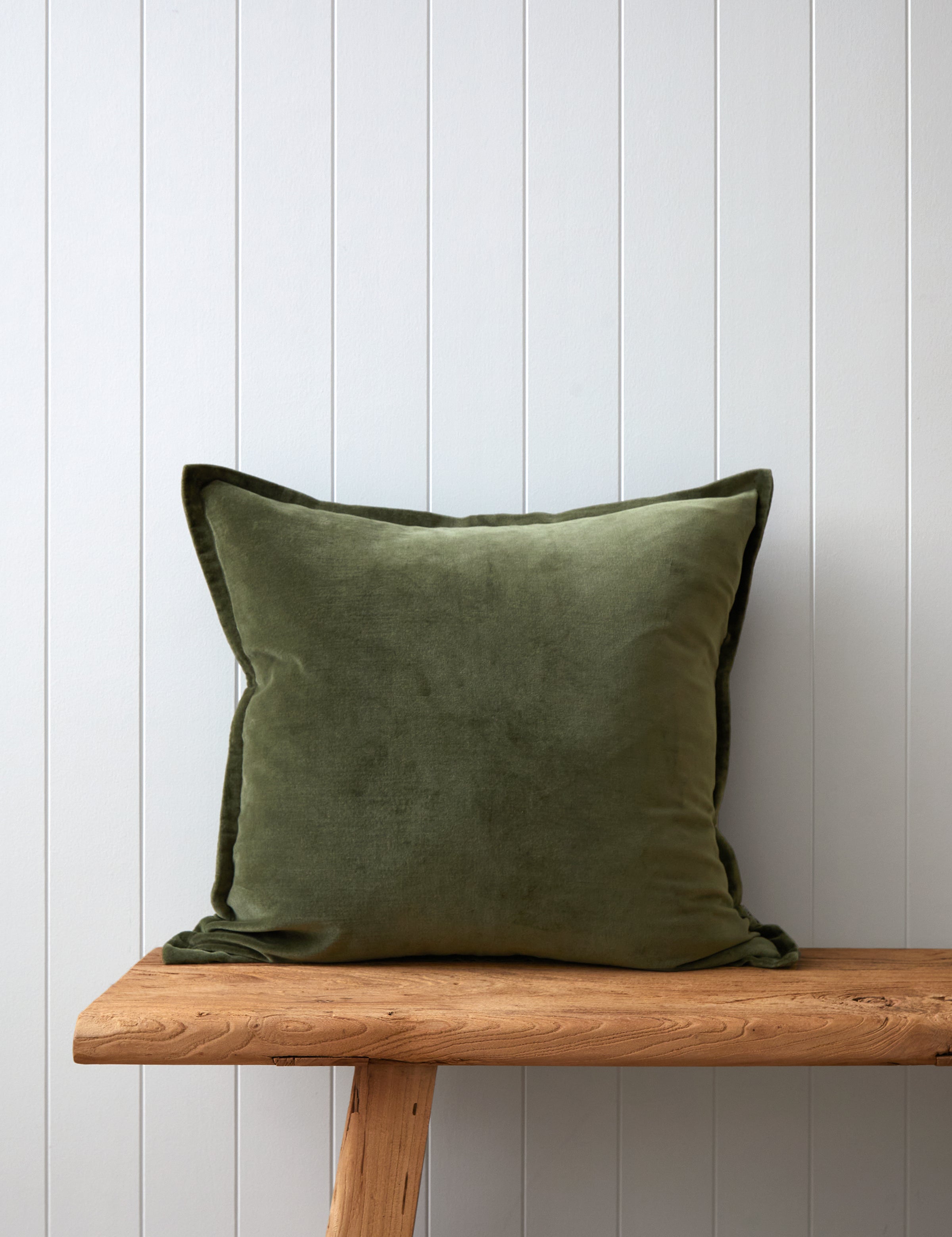 Belvedere Velvet Large Square Cushion Cover | Willow-1