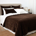 Belvedere Velvet Quilt | Cocoa-3