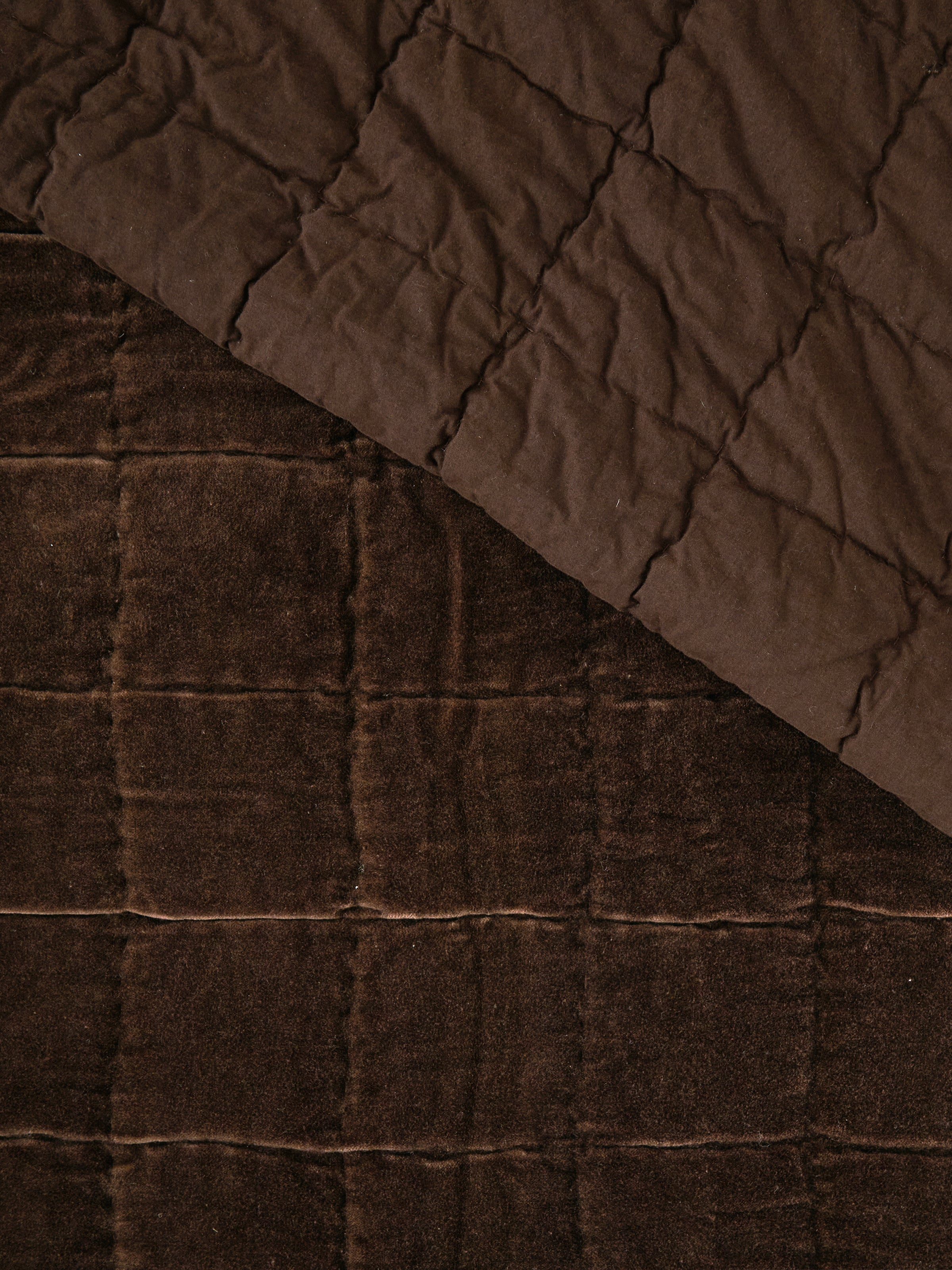 Belvedere Velvet Quilt | Cocoa-4