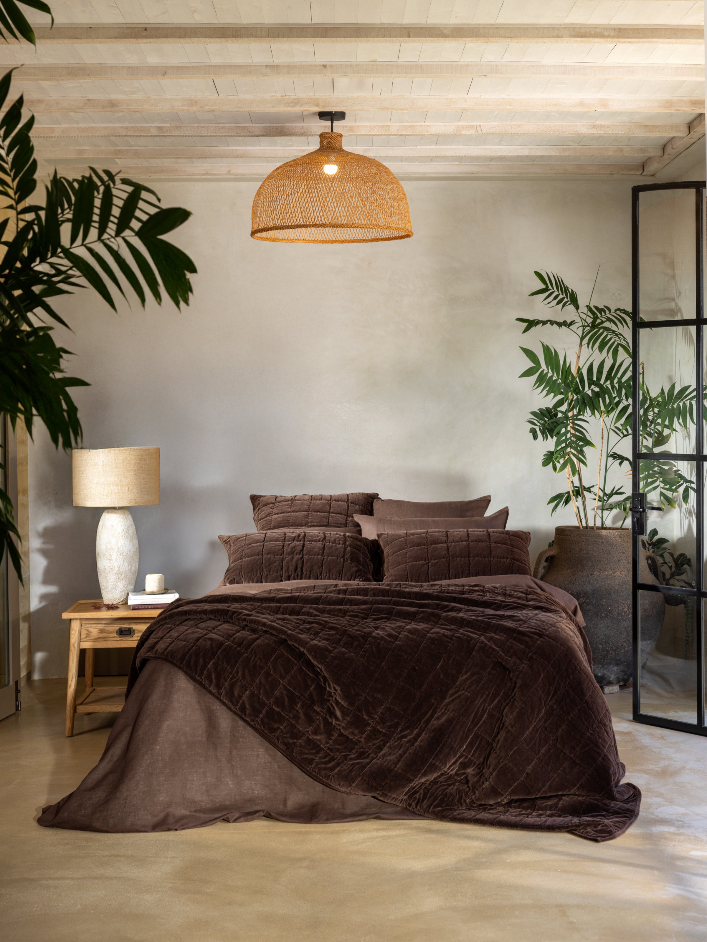 Belvedere Velvet Quilt | Cocoa-5