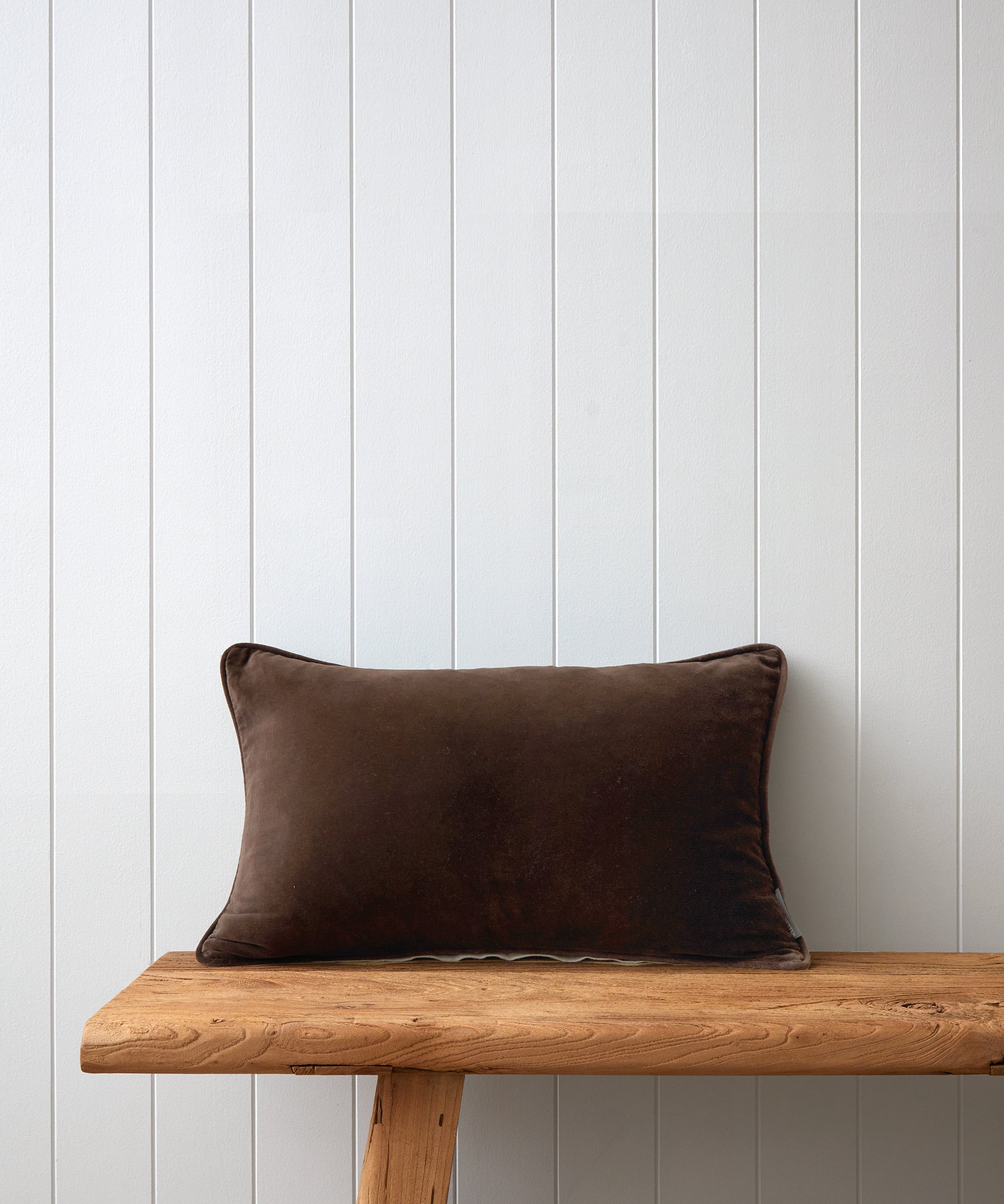 Belvedere Velvet Rectangle Cushion Cover | Cocoa-1