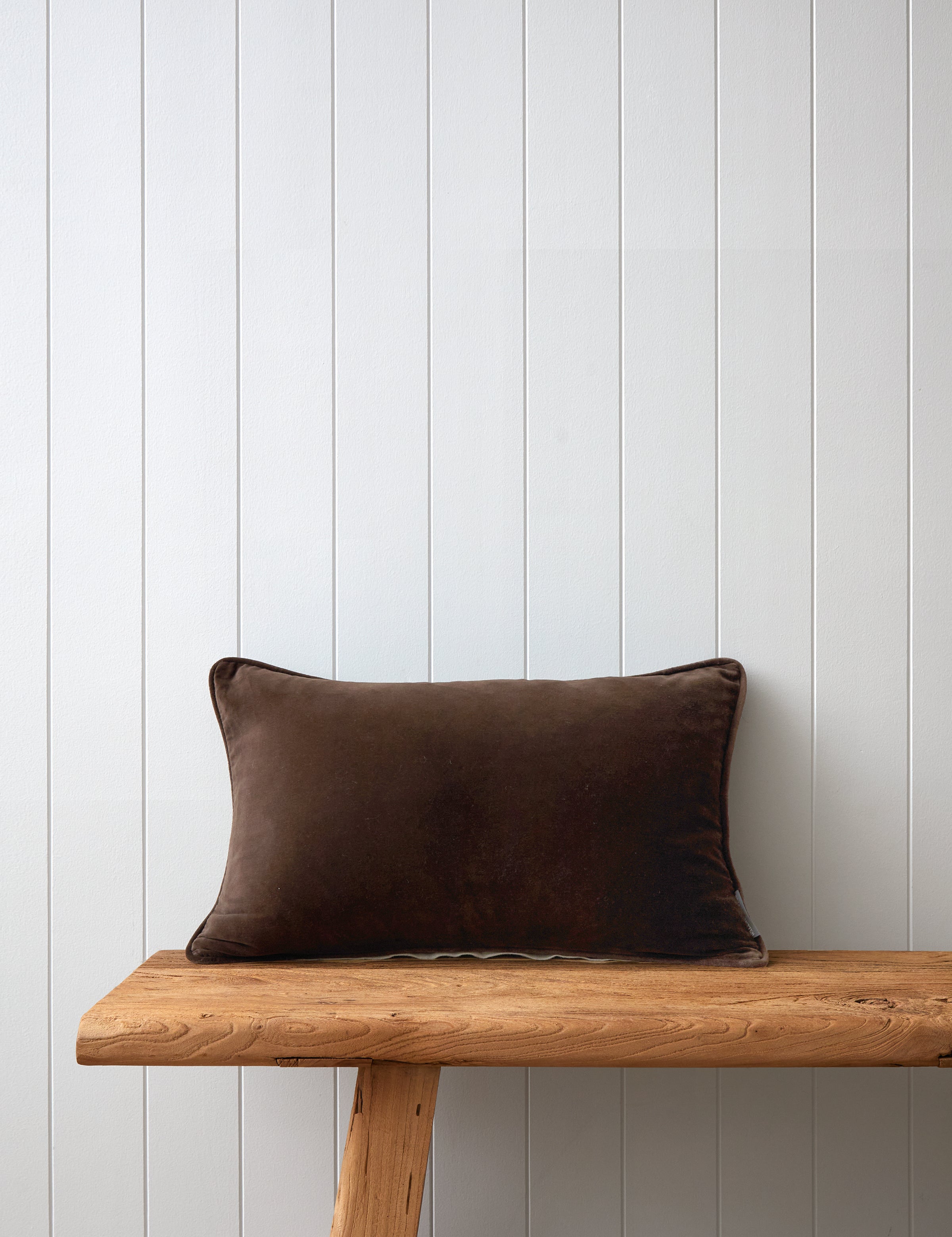 Belvedere Velvet Rectangle Cushion Cover | Cocoa-1