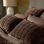 Belvedere Velvet Standard Pillowcase | Cocoa-2