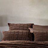 Belvedere Velvet Standard Pillowcase | Cocoa-3