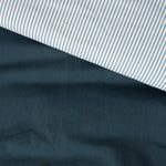 Purity Organic Cotton Duvet Cover Set | Indigo/Blue Stripe-4