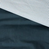 Purity Organic Cotton Duvet Cover Set | Indigo/Blue Stripe-4
