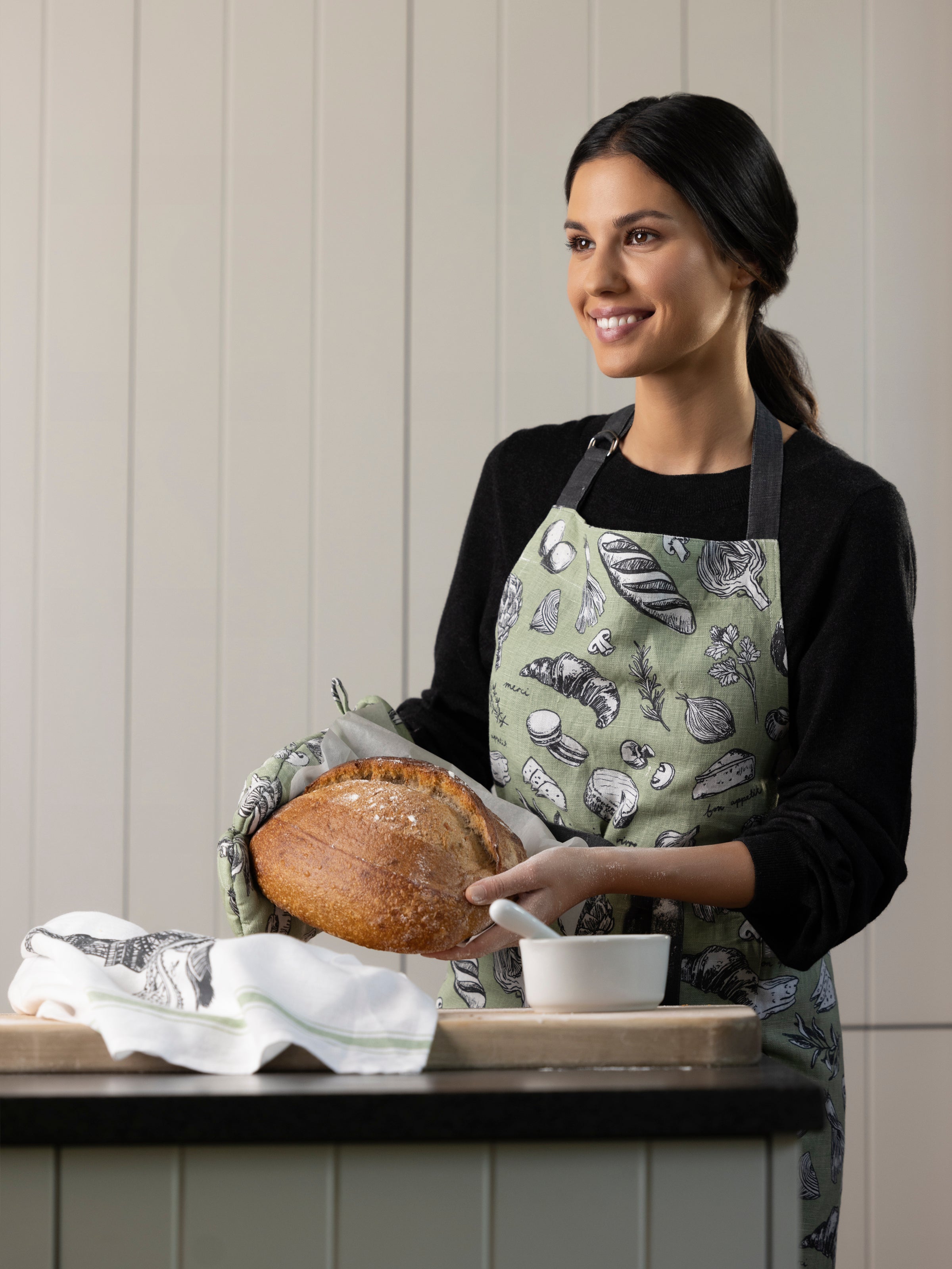 Bon Appetit Apron | Sage-3