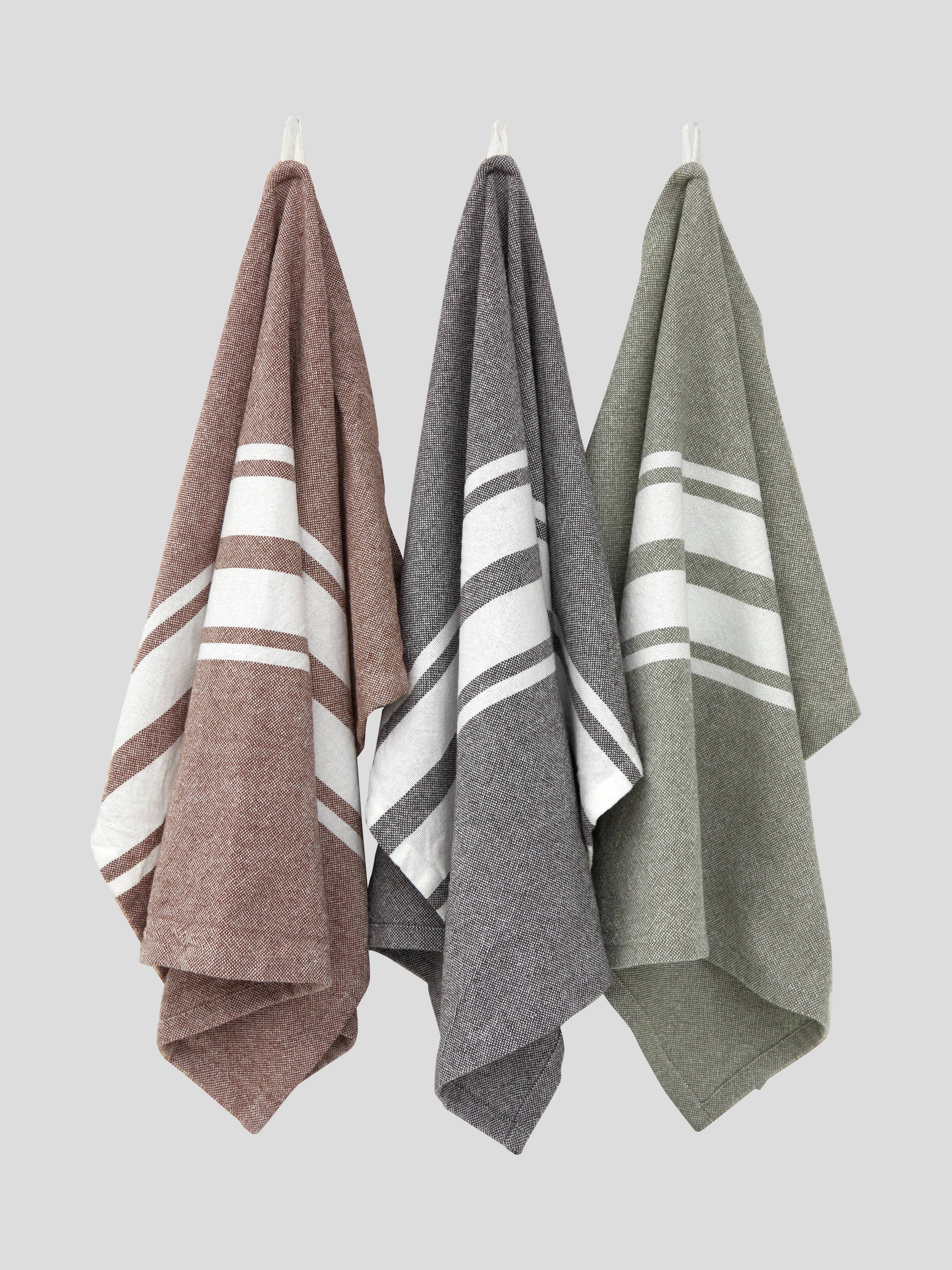 Brampton Tea Towel Set of 3 | Stripe-1