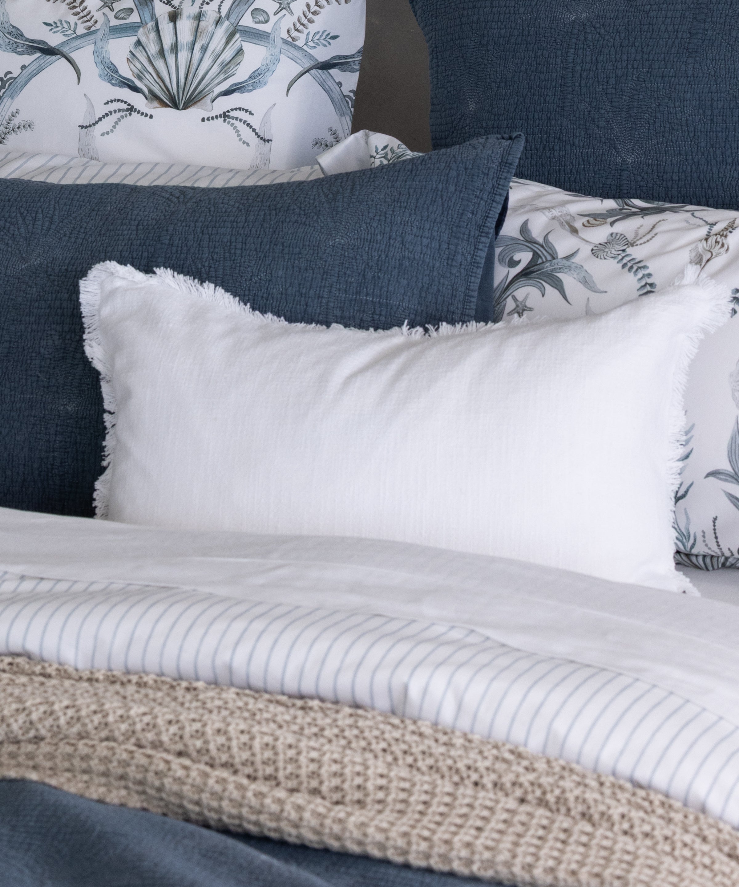Breeze Rectangle Cushion Cover | White-2