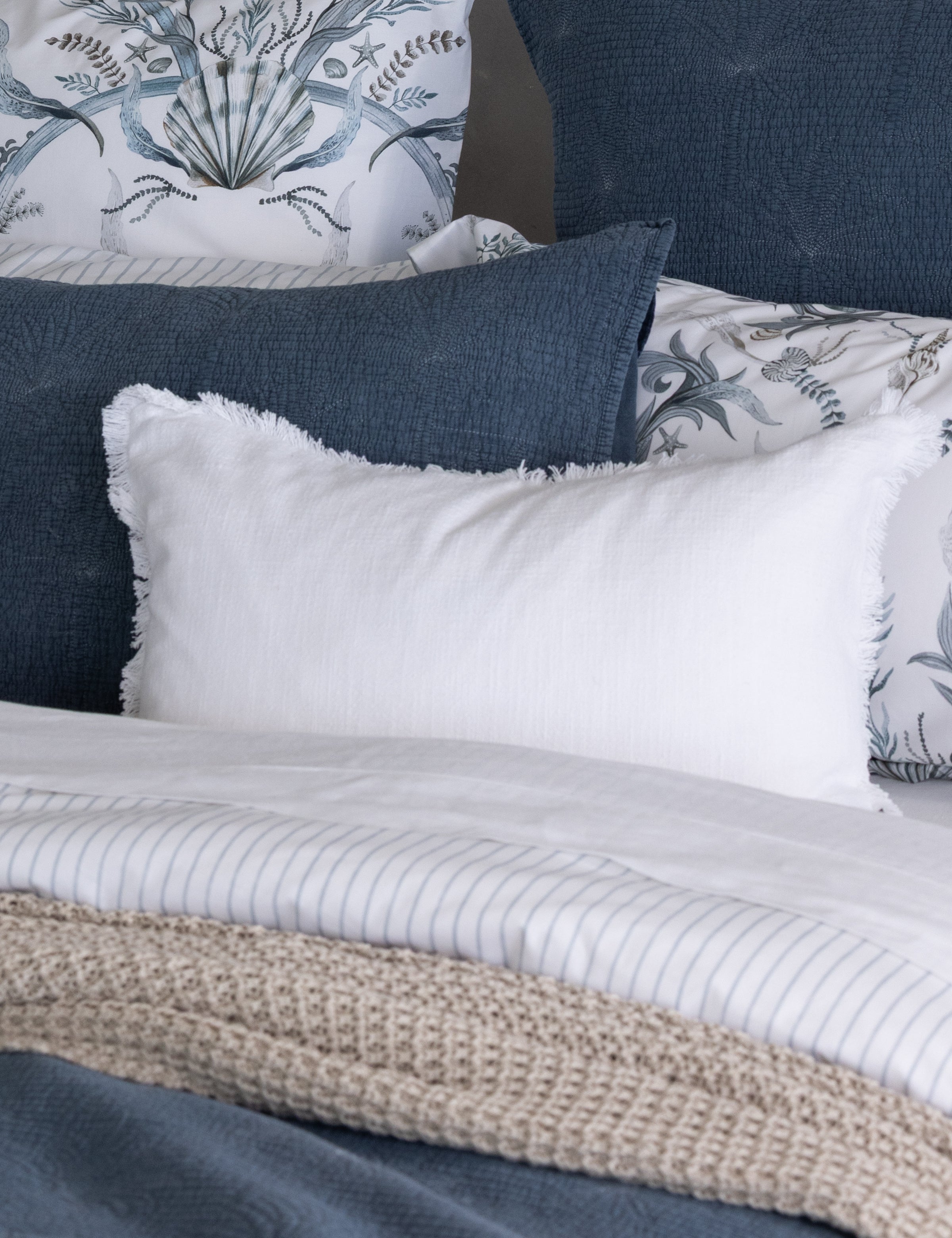 Breeze Rectangle Cushion Cover | White-2