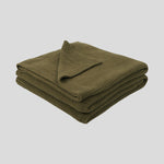 Brighton Cotton Throw | Olive-1