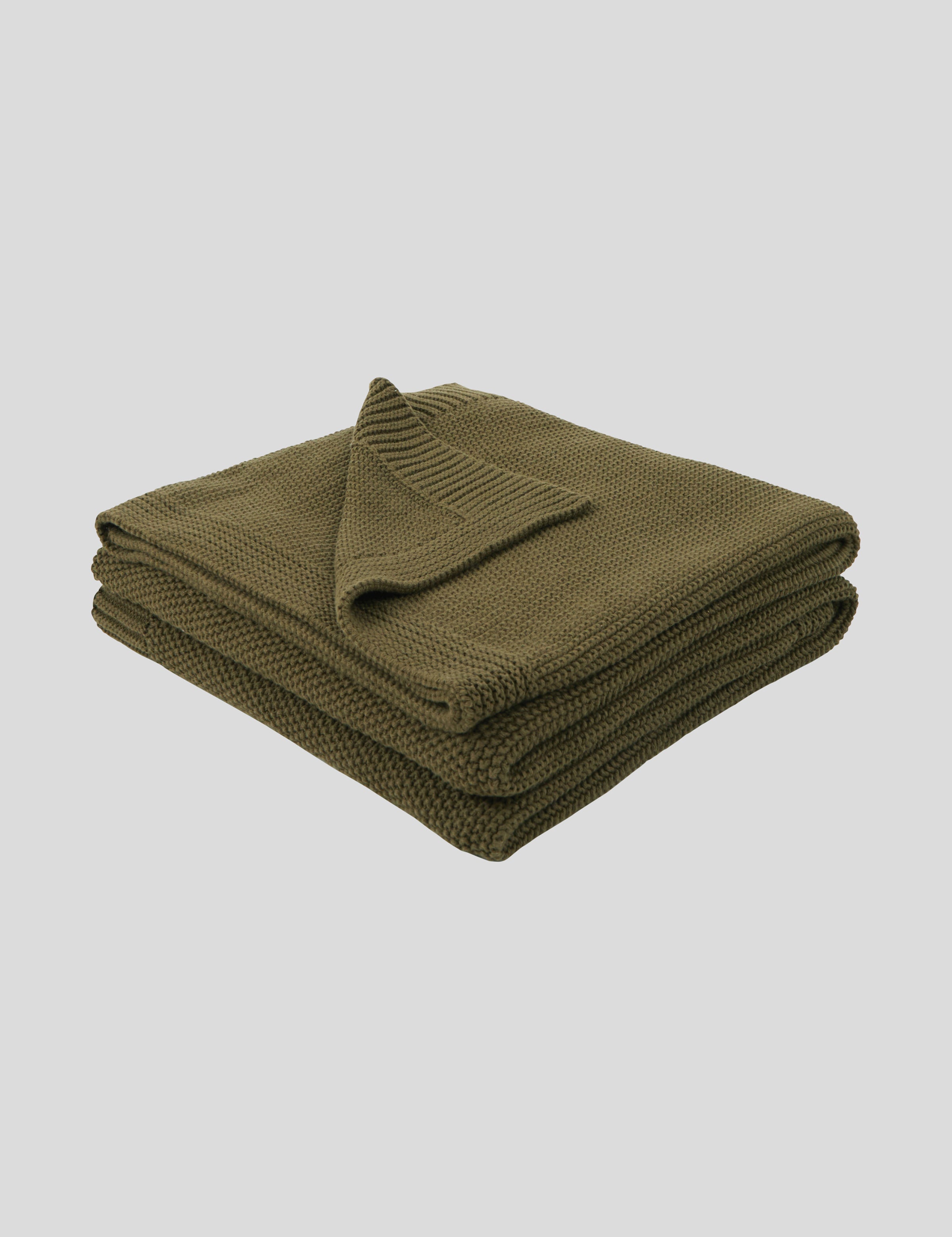 Brighton Cotton Throw | Olive-1